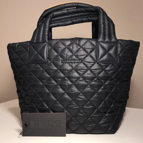 MZ Wallace Handbags - MZ Wallace Extra Small Mini Metro Tote Blk Oxford
